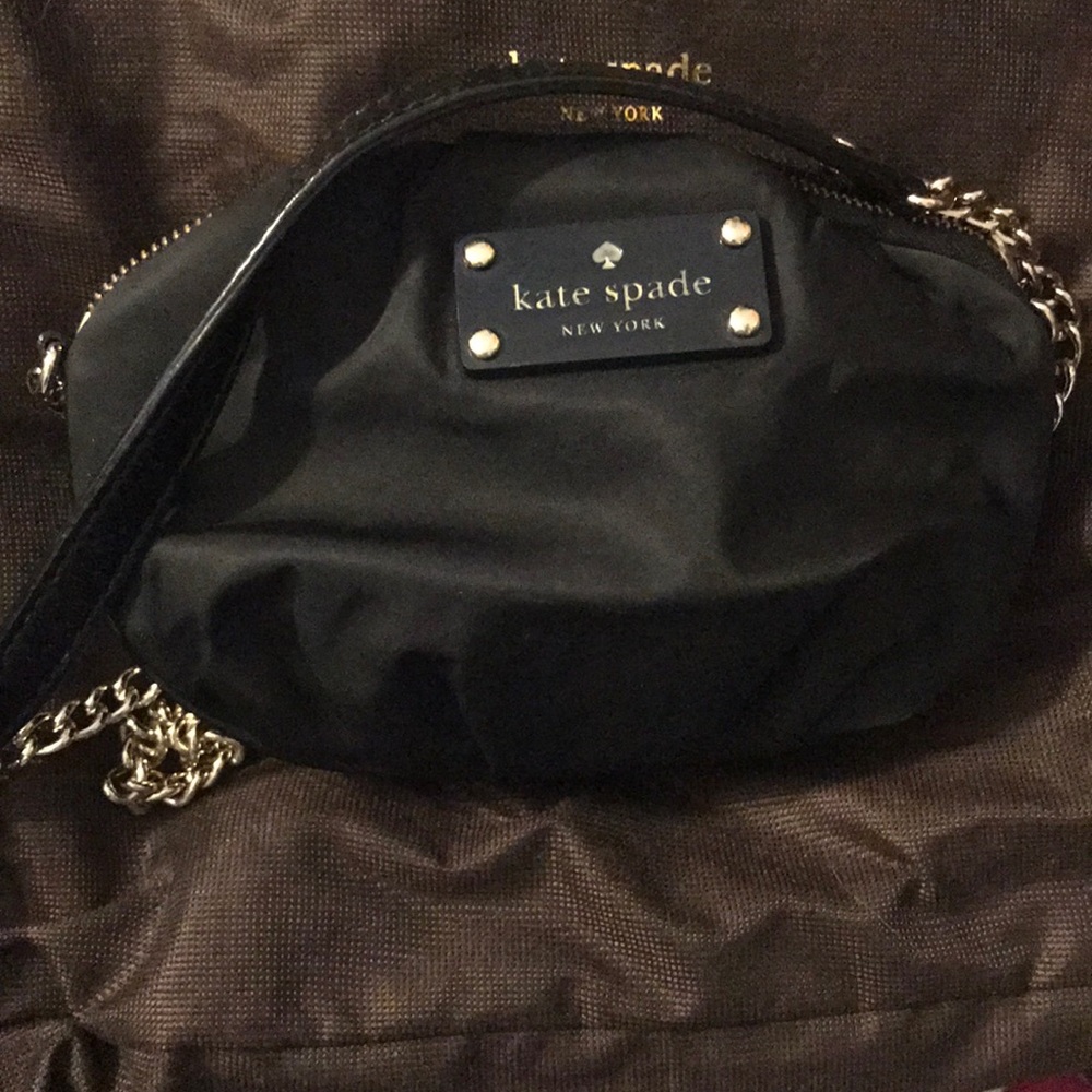 Black shell shape nylon Kate Spade shoulder bag